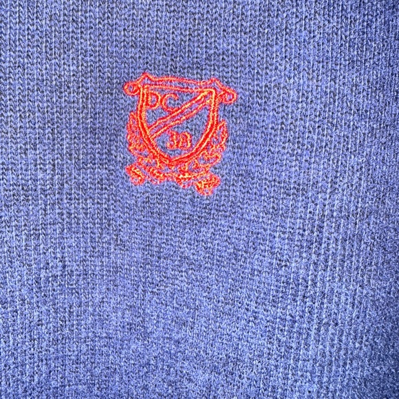 Daniel Cremieux Men’s Quarter Zip Pullover Sweater Navy Blue Cotton Medium - Picture 8 of 10